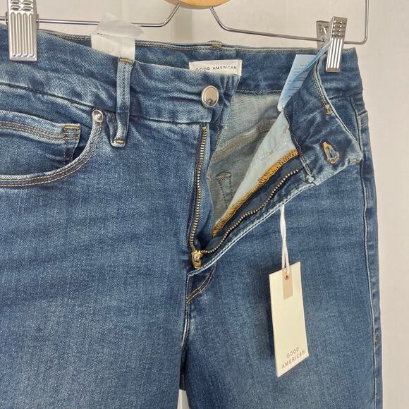 NWT GOOD AMERICAN Good Legs Skinny Jeans Stretch Organic Denim Blue 609 4 27 - Picture 5 of 8